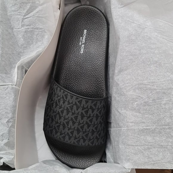 🎁 MICHAEL KORS MENS Jake Logo Slide Sandal - Picture 7 of 7